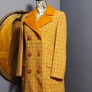 Tweed Coat orange brown made in England